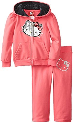 Hello Kitty Little Girls' Fleece Active Set, Pink, 2T
