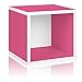 Way Basics Eco Stackable Storage Cube, Cubby Organizer (Tool-Free Assembly and Uniquely Crafted from Sustainable Non Toxic zBoard paperboard), Pink
