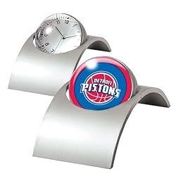 Detroit Pistons Spinning Desk Clock NBA Basketball