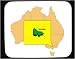 Mouse Pad with map, country, nation, Australia, Victoria