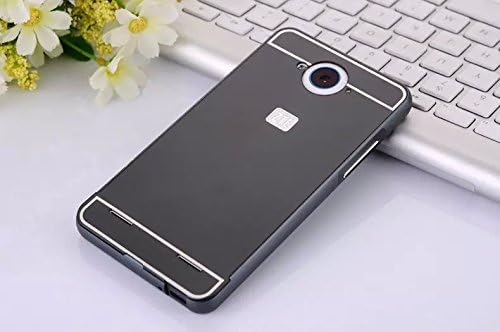 For ZTE V5 Case, BestGoods® For ZTE V5 Ultra Thin Armor Shield Metal Bumper Frame Case with Hard PC Back Cover Protector (Black)