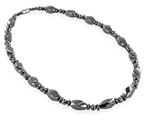 Hematite Magnetic Beads 18  Long Necklace