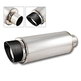 Universal 4 Carbon Fiber N1 Slant Tip Stainless Steel Muffler by HK5