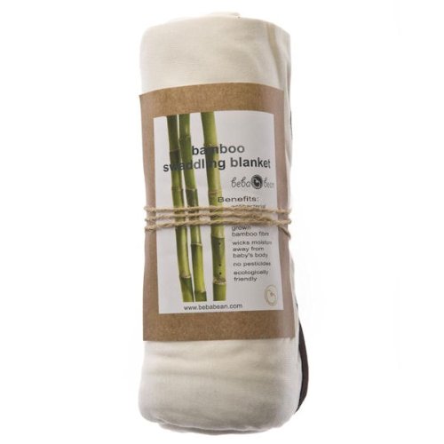 Organic Bamboo Jersey Baby Swaddling Blanket by Beba Bean, Ivory