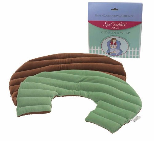 Spa Comforts Shoulder Wrap, Blue Affirmations Print