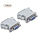 Apoi DVI to VGA Adapter DVI-I 24+1 Male to VGA 15 Female Adapter Supports 1080P Full HD for Computer, PC Host, Laptop, Graphics Card to HDTV, LG HP Dell Monitor and Projector(2 Pack)-White