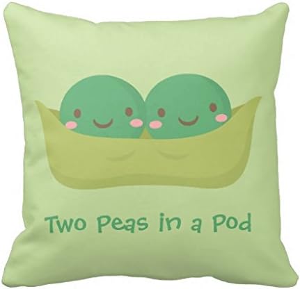 Two Peas In A Pod Twins Nursery Room Decor Throw Pillow Case