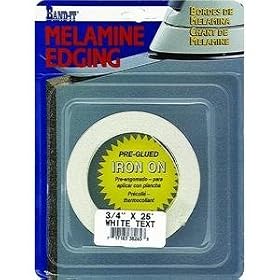 CLOVERDALE 88265 "BAND-IT" PRE-GLUED IRON ON MELAMINE EDGING 7/8"x25' - WHITE