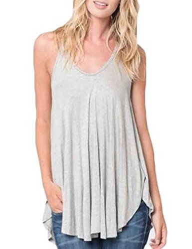 OURS Womens Sleeveless High Low Hem Pleated Racerback Tank Top Cami