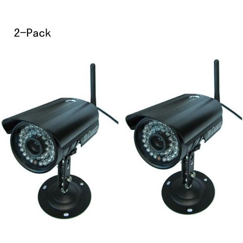 Wanscam AJ-C0WA-C126 Mini Wireless Outdoor Waterproof WIFI Camera Wide angle 20 Meter Night Vision 3.6mm Lens with 24 X 5mm LED (Black) 2-Pack