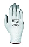 Ansell HyFlex 11-800 Nylon Glove, Gray Foam Nitrile Coating, Knit Wrist Cuff, Size 9 (Pack of 12)
