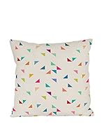 Cojín Colorful Triangles (Hueso)