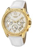 Invicta Women's IBI-10064-005  Chronograph Mother-Of-Pearl Dial White Leather Watch