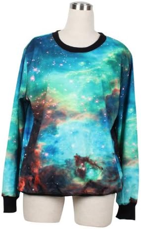 Neon Colorful Patterns Print Sweatshirt Sweaters Multiple Choice (One Size, 34)