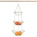 3 TIER WIRE nickel HANGING fruit veg Basket KITCHEN NU