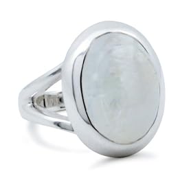Rainbow Moonstone Ring