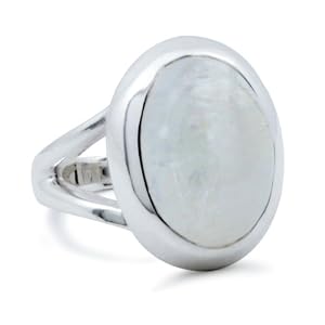 Rainbow Moonstone Ring - Size 9 by 