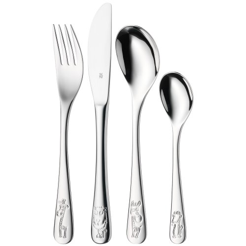 WMF 1280026040 Kinderbesteck Set 4-teilig Safari