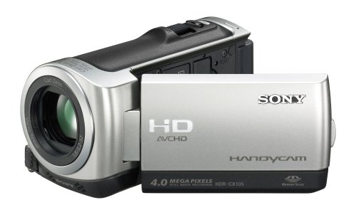Sony HDRCX105ES High Definition Handycam Camcorder With 8GB Internal Memory - Silver (3hrs)