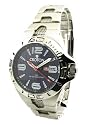 MENS CROTON STEEL DAY DATE WATCH CA301081SSBL