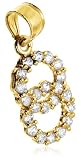 10k Yellow Gold Cubic Zirconia Double Circle Pendant