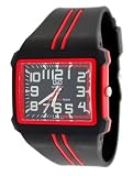 Q&Q #DP02J002Y Men's Square Analog Sports Watch with Resin Strap
