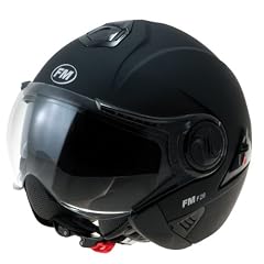 FM F29 Jethelm mit Visier Schwarz Matt Gre S