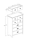 South Shore Tiara Collection 5-Drawer Chest, Pure White