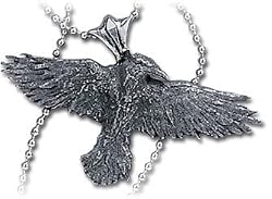 Black Raven - Alchemy Gothic Pendant Necklace