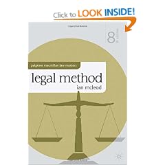 Legal Method (Palgrave Macmillan Law Masters)