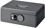 PLUS F型手提金庫 ダークグレー Mサイズ CB-020F DGY 12-833の画像
