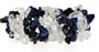 5 Strand Stretch Chip Stretch Bracelet - Lapis Lazuli and Clear Crystal