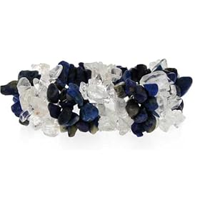 5 Strand Stretch Chip Bracelet - Lapis Lazuli and by Toltec%20Trading%20Company