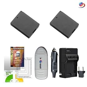 ZIP BCK7 Kit (Includes 2-BCK7 900mAh batteries, charger, card reader, screen protector kit) for S3 DMC-SZ1, DMCSZ1, SZ1 DMC-SZ7, DMCSZ7, SZ7 DMC-TS20