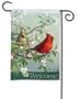 Spring Pair Cardinal Flag - Garden