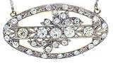 3.0 ct tw Diamond and Platinum Art Deco Pendant/ Necklace