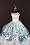 Blue Ball Gown with Light Blue Sequined Lace Details Made to Fit the Barbie Doll