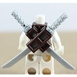 LEGO Dual Scabbard with 2 Silver Katana Swords