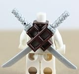 LEGO Dual Scabbard with 2 Silver Katana Swords