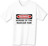 WARNING BEWARE OF THE NASCAR FAN Youth T-Shirt (for Kids) Various Colors Available