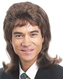 Deluxe Brown Mullet Brown Wig Adult