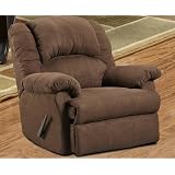 Aruba Chocolate Rocker Recliner Oversize Chair, Made In USA