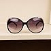 WXBUY Women's Oversized Metal Rivet Eyeglasses Round Sunglasses Black