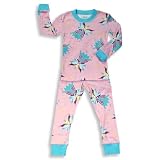 Saras Prints - Toddler Girls Cotton Pajamas, Pink, Turquoise