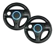Nintendo Wii Wheel for Mario Kart (Black) x 2 Bundle