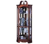 Howard Miller BERKSHIRE Cherry Wood Corner Curio Cabinet 680-205