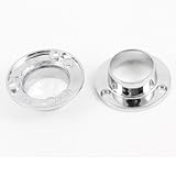 uxcell フランジ付ジョイント　機械配管　スリヴァートーン　25mmX 15mm　亜鉛合金　シルバートーン 2個