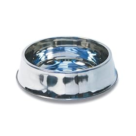 Petmate Fool-A-Bug Stainless Pet Bowl, Giant