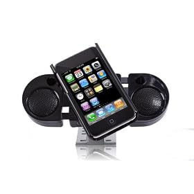iPhone Speakers & iPod Touch Speaker System - LiveSpeakR Ultra Portable Speaker System (BLACK)