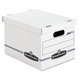 Bankers Box 0070308 Stor file storage box - lift-off lid - letter legal - 12x10x15 - white - 4 ct